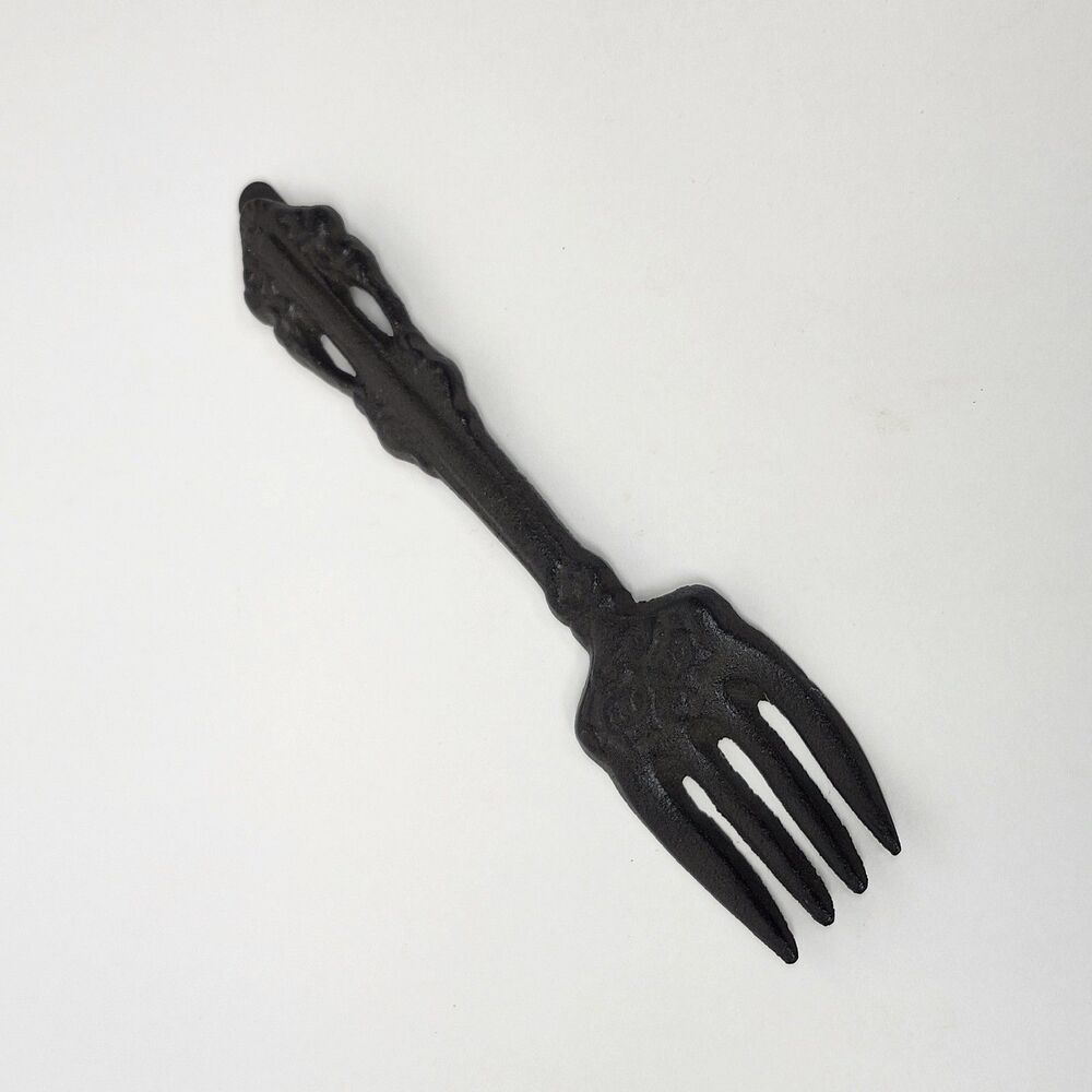 Rustic Cast Iron Fork Wall Decor 11" Farmhouse Country Kitchen Dining Room Art